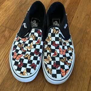 Vans Butterfly Checkered Board Slip ons